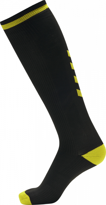 Hummel - Elite Indoor Sock Lang - Sort & gul