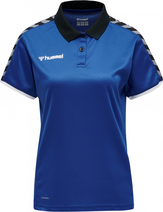 Hummel - Authentic Woman Functional Polo - True Blue & schwarz