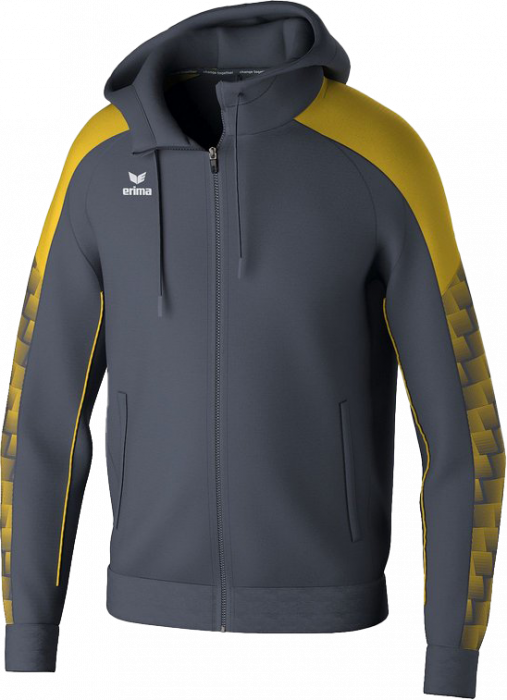 Erima - Evo Star Training Jacket With Hood - Slate Grey & giallo