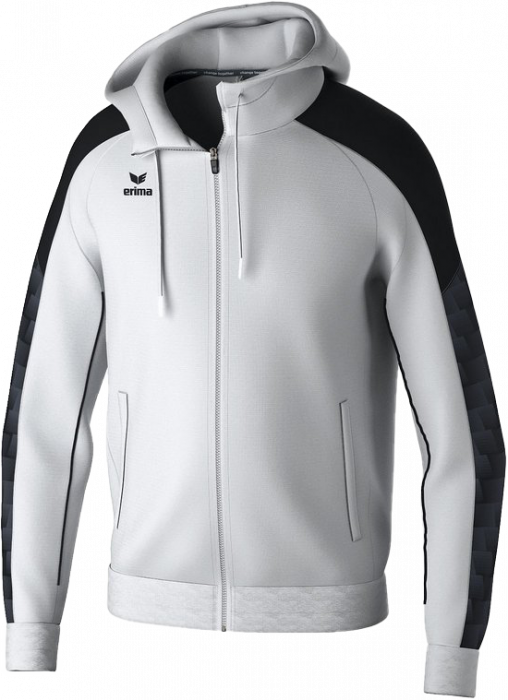 Erima - Evo Star Training Jacket With Hood - White & black