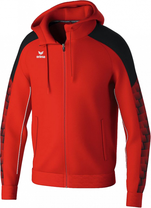 Erima - Evo Star Training Jacket With Hood - Rosso & nero