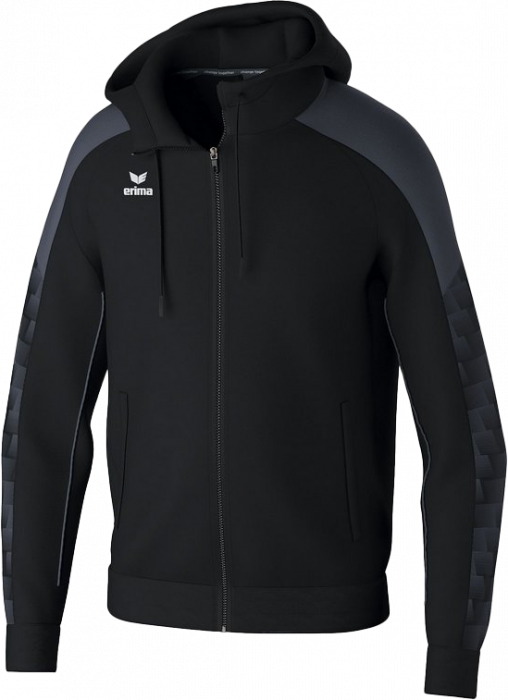 Erima - Evo Star Training Jacket With Hood - Preto & slate grey