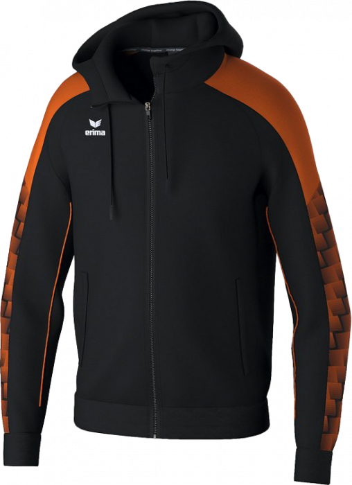 Erima - Evo Star Training Jacket With Hood - Negro & orange