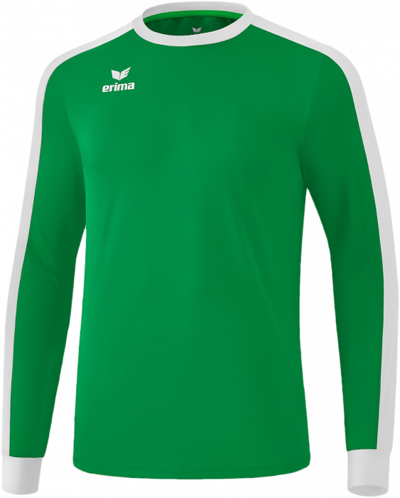 Erima - Retro Star Longsleeve Jersey - Emerald & wit