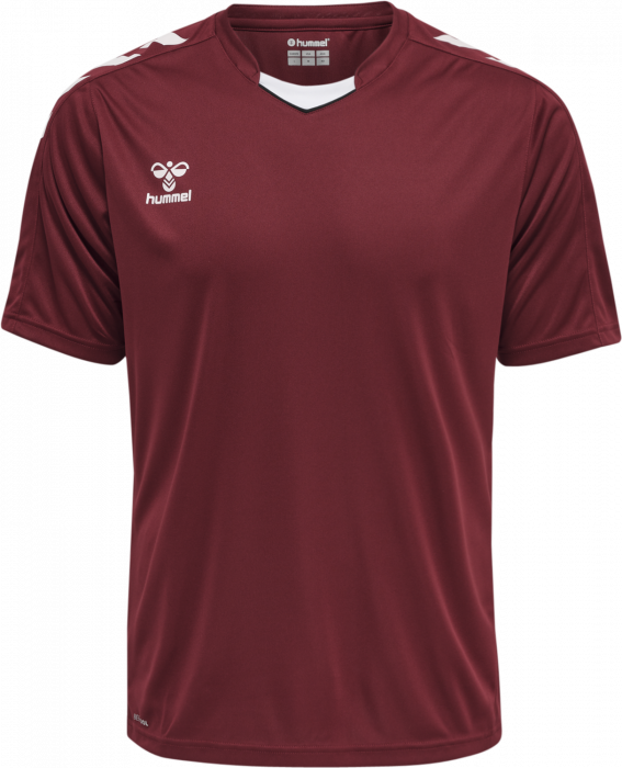 Hummel - Core Xk Poly Jersey Jr - Maroon & bianco