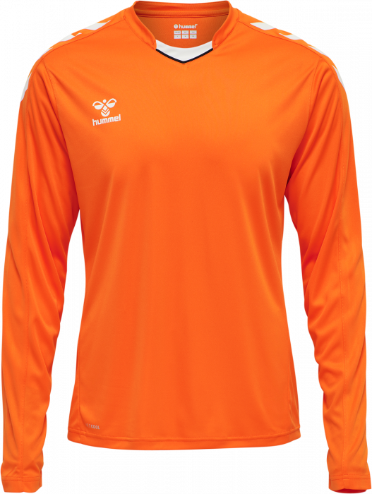 Hummel - Core Xk Poly Jersey Long - Orange & blanco