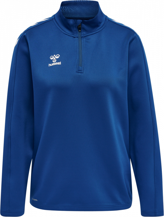 Hummel - Core Xk Half Zip Sweater Women - True Blue & branco