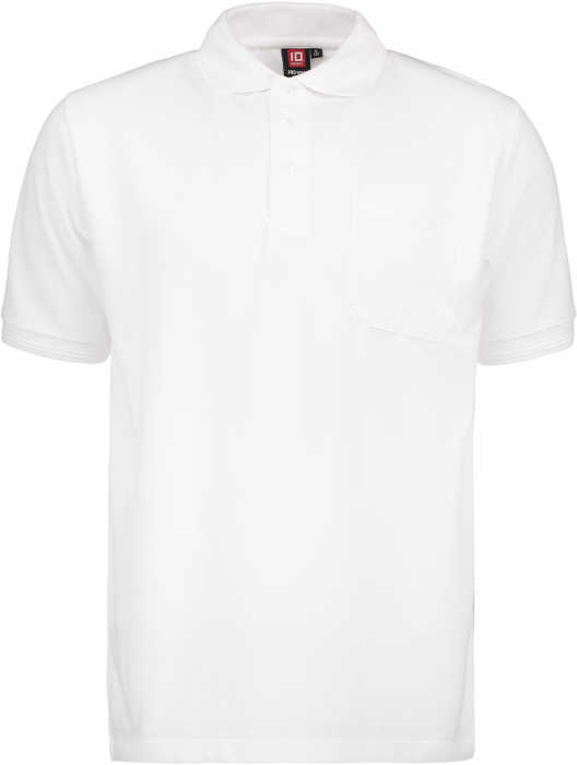 ID - Pro Wear Poloshirt Med Lomme - Vit