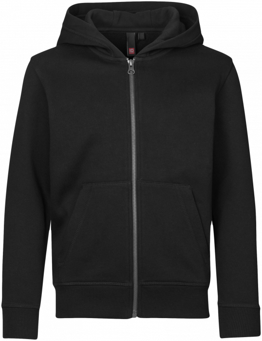 ID - Cottonhoodie With Zip (Ks) - Black