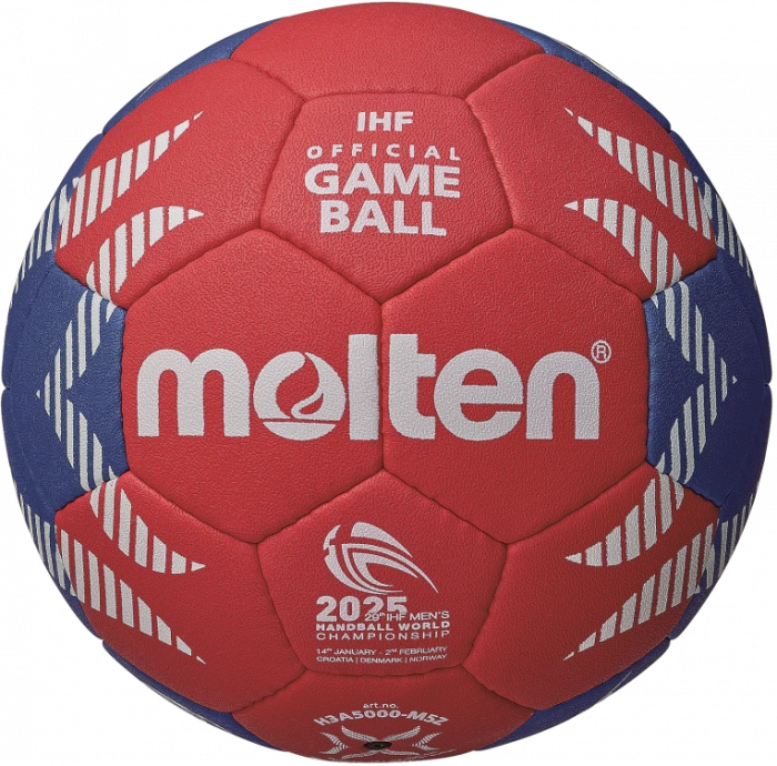 Molten - Official Matchball Vm 2025 Handball - Blue & red