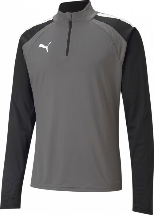 Puma - Teamliga Training 1/4 Zip Top - Smoked Pearl & preto