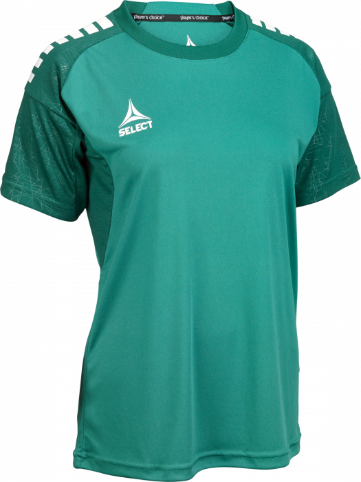 Select - Spain V25 Player Shirt S/s Women - Verde & bianco